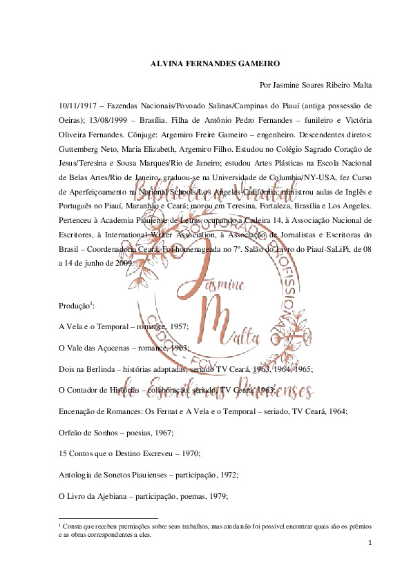 Alvina Gameiro – Verbete